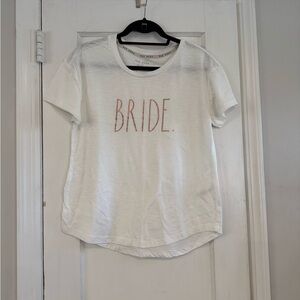 Rae Dunn White 'BRIDE' Short Sleeve Tee